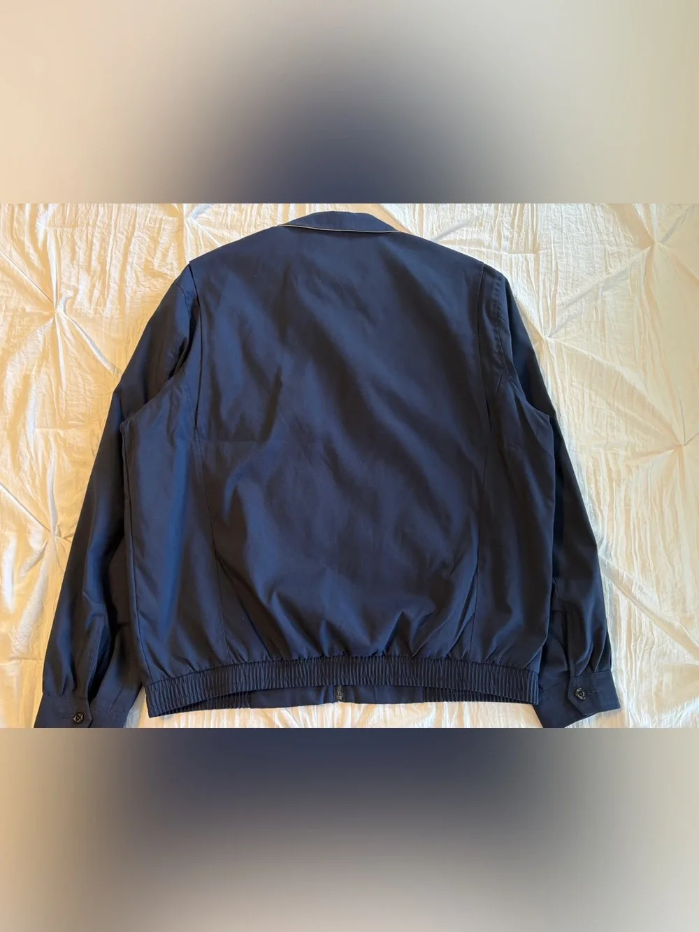 Polo Ralph Lauren Harrington Bomber Jacket Navy Blue Large Plaid Lining Pony